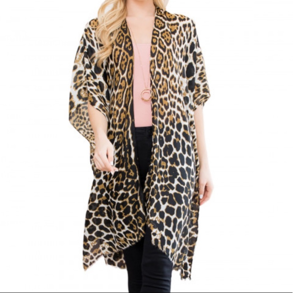 NEW Leopard Print Kimono Cardigan